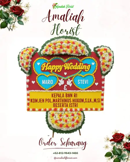 Papan Bunga Pernikahan Menggoro